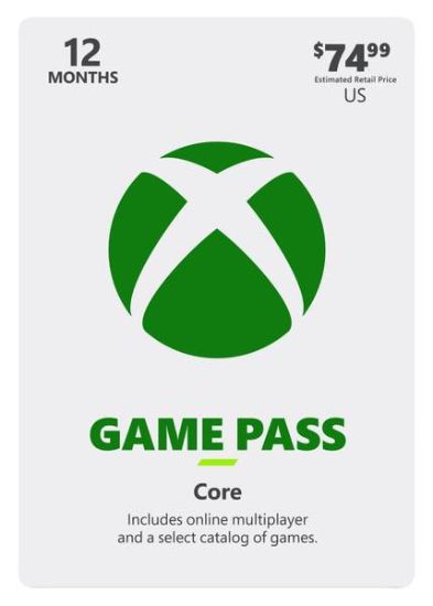 Picture of Blackhawk XBox Game Pass-12 Months-$74.99 Gift Card