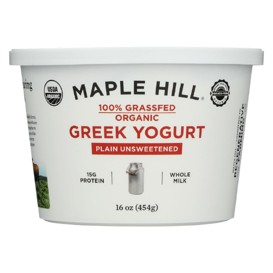 Picture of Maple Hill Creamery Organic Grass-Fed Plain Greek Yogurt - 16oz