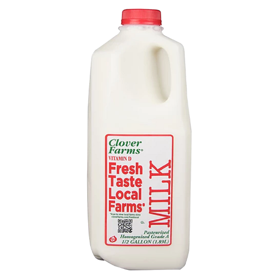 Picture of Clover Farms Whole Vitamin D Milk - 1/2 Gallon