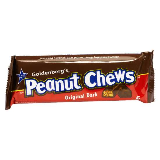 Picture of Goldenberg's Original Dark Chocolate Peanut Chews Bar 2oz
