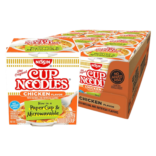 Picture of Nissin Cup Noodles Chicken Flavor Ramen Noodle Soup 2.25oz 12 CT