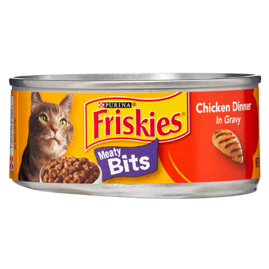 Picture of Purina Friskies Meaty Bits Chicken in Gravy Wet Cat Food 5.5oz