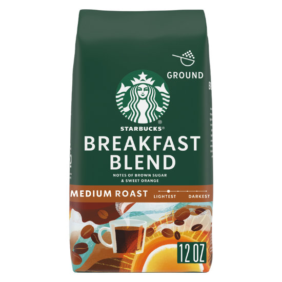 Picture of Starbucks Breakfast Blend Ground Coffee 12oz Bag