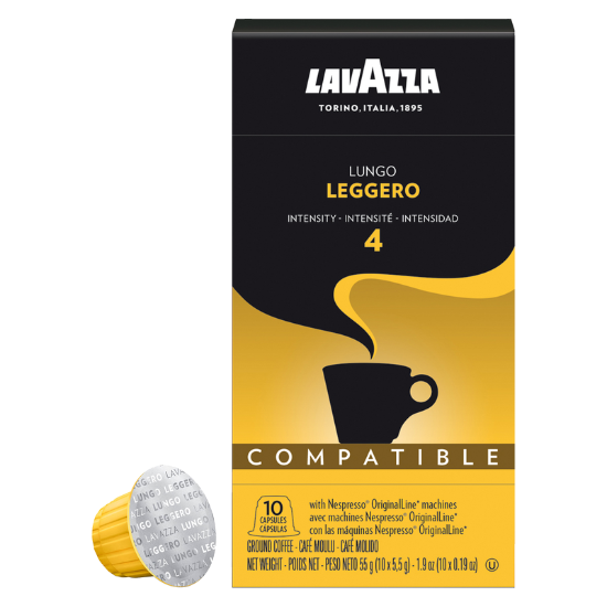 Picture of Lavazza Nespresso Coffee Original Line Compatible Capsules Leggero Lungo 10ct