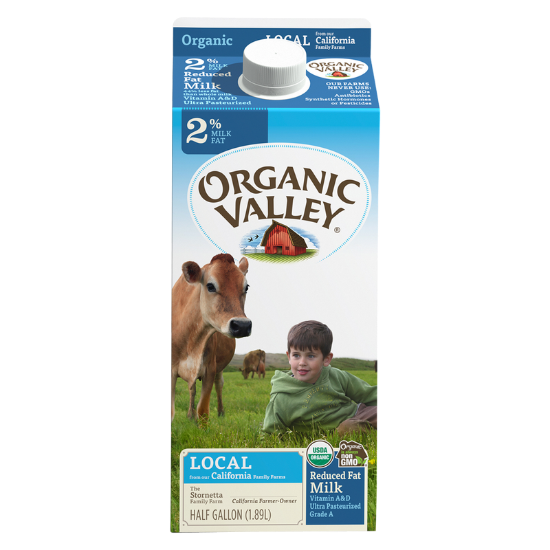 Picture of Organic Valley 2% Reduced Fat Milk 1/2 Gallon CA