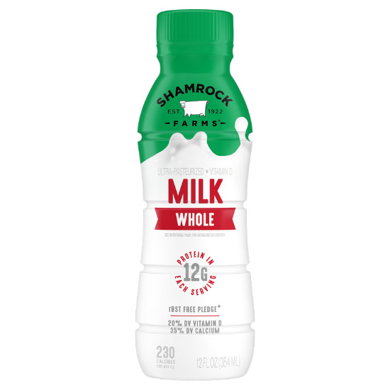 Picture of Shamrock Farms Whole White Milk 12oz