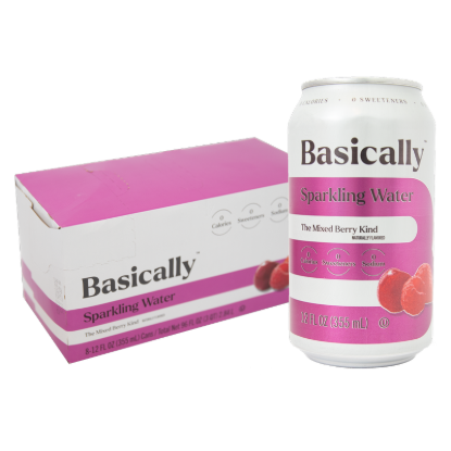 Picture of Basically Mixed Berry Sparkling Water - 8pk