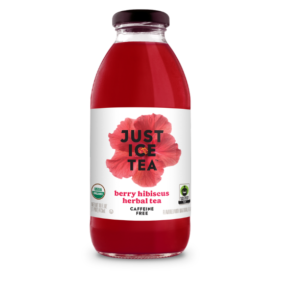 Picture of Just Ice Tea Berry Hibiscus Herbal Tea 16oz Glass Bottle