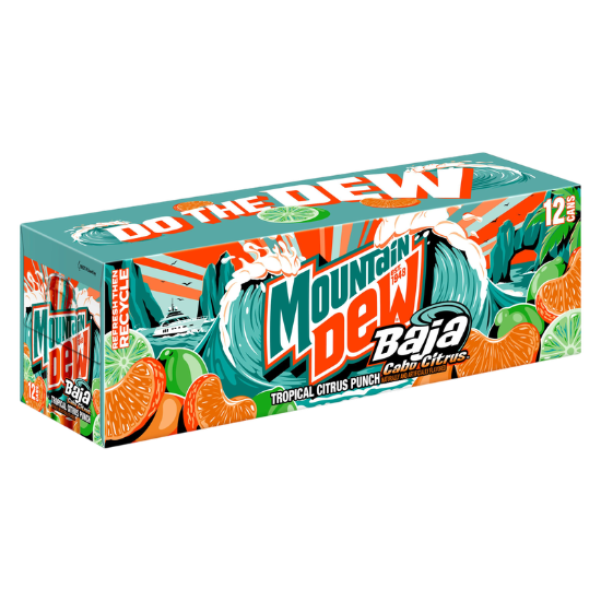 Picture of Mountain Dew Baja Cabo Citrus Dew Tropical Citrus Punch 12pk 12oz Can