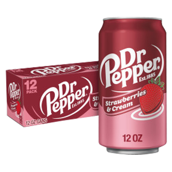 Picture of Dr Pepper Strawberries and Cream 12pk 12oz Can