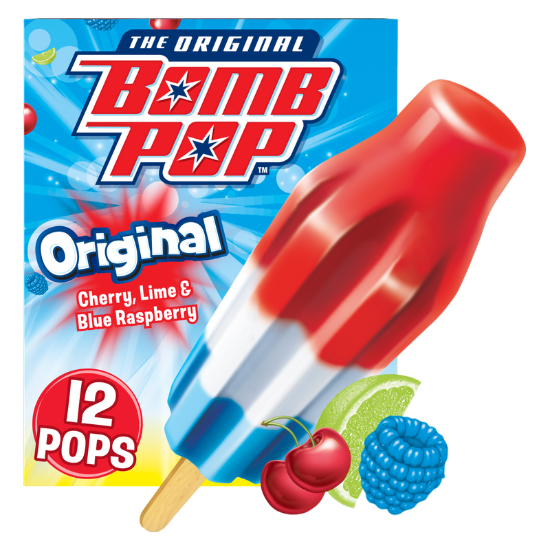 Picture of Bomb Pop Original Ice Pop, 12 Pack