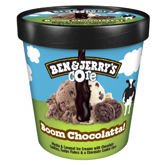 Picture of Ben & Jerry's Boom Chocolatta Cookie Core Ice Cream Pint
