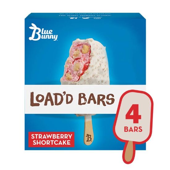 Picture of Blue Bunny Strawberry Shortcake Load'd Bars 4ct