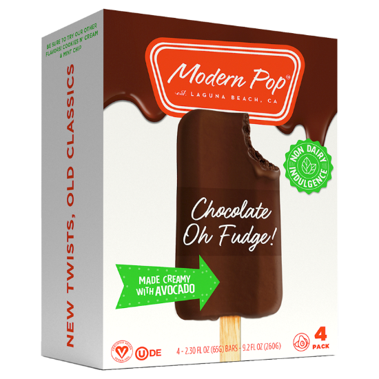 Picture of Modern Pop Chocolate Fudge Avocado Based Ice Cream Bars 9.2oz