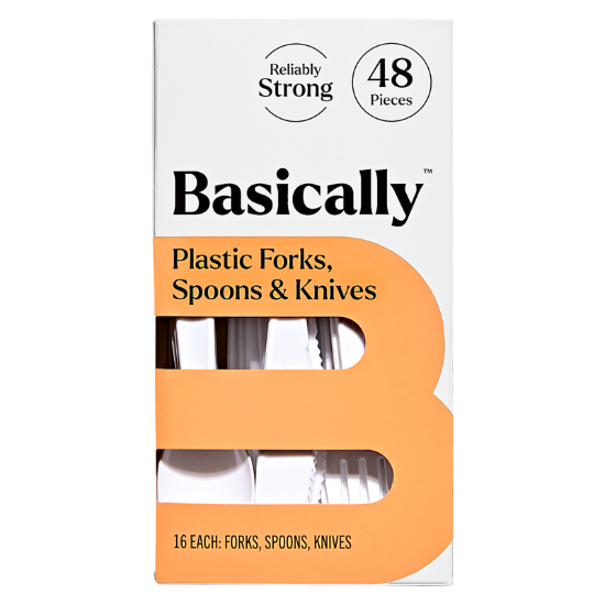 Picture of Basically Plastic Forks, Spoons, and Knives 48 Ct