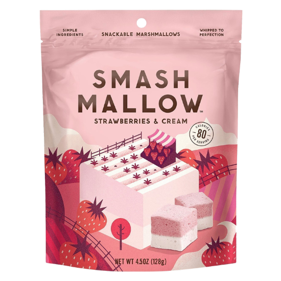 Picture of Smashmallow Strawberries & Cream Marshmallows 4.5oz