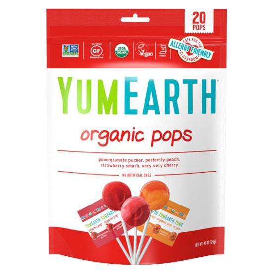 Picture of YumEarth Assorted Flavors Organic Lollipops 20ct 4.2oz