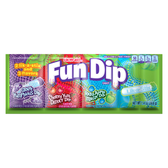 Picture of Fun Dip Grape/Cherry/Razz Apple 3 Flavor 1.4 oz