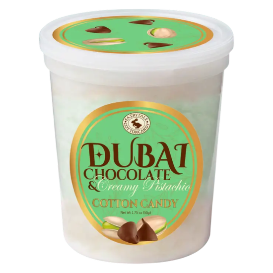Picture of Fairytale Dubai Chocolate & Creamy Pistachio Cotton Candy, 1.75 oz