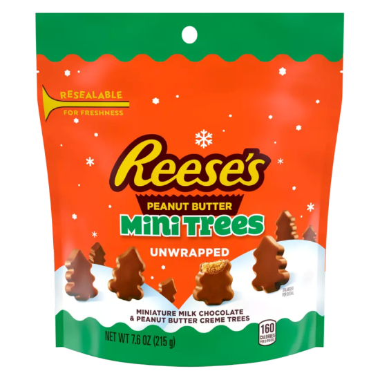 Picture of Reese's Peanut Butter Unwrapped Mini Trees Pouch, 7.6 oz