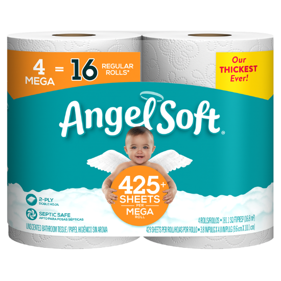 Picture of Angel Soft Mega Roll Bath Tissue 4ct