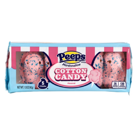 Picture of PEEPS, Cotton Candy Flavored Marshmallow Chicks Easter Candy, 5 Count