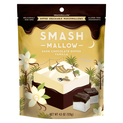 Picture of Smashmallow Dark Chocolate Dipped Vanilla Marshmallows 4.5oz